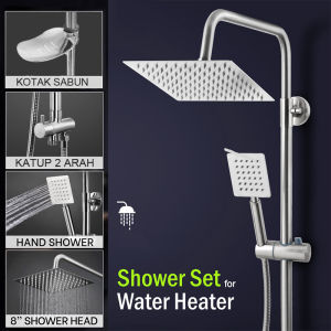 Shower Tiang Set Panas-Dingin/Shower Kamar Mandi 2Dalam 1 Set Dengan Faucet / Set pancuran Stainless lengkap