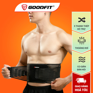 GoodFit Đai Lưng Cột Sống GF725WS Có Thanh Nẹp Co Giãn Thoáng Khí Hỗ Trợ Tuyệt Vời Cho Người Thường Xuyên Ngồi Đứng Lâu