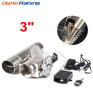 3" inch Electric Exhaust Cutout Kit Y pipe Exhaust Control Valve With Dual Valve System Switch Remote Control Kit