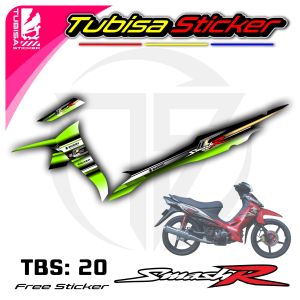Sticker Striping Smash New SR - Stiker Striping Variasi Motor Smash New SR. TBS.SF.20