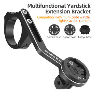 ROCKBROS Multifunctional Alluminum Extension Bracket Bike Light Mount Gopro IGS Garmin Bryton Cateye code watch base