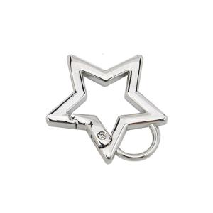 Star Shaped Stainless Steel Keychain Clip Carabiner Snap Hook Holder Star Carabiner Hook Clip Key Holder