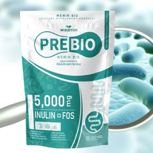 Prebiotics PRE BIO พรีไบโอ ผลิตภัณฑ์เสริมอาหารพรีไบโอติก ดีต่อระบบทางเดินอาหาร มีไฟเบอร์และอินนูลิน (5000 mg) บรรจุ60 ซอง
