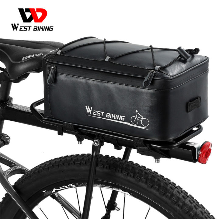 WEST BIKING 4L MTB Bike Back Seat Storage Bag with Rain Cover