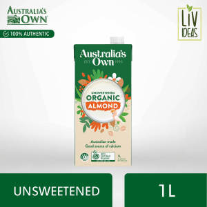 Australias Own Organic Almond Milk (Unsweetened) 1L / 1 Lilter