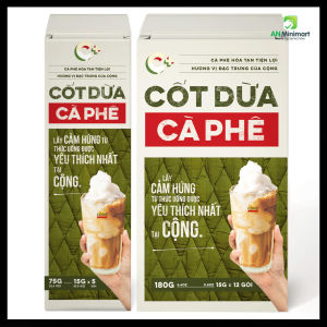 Cong CaPhe Instant Coconut Coffee – Box of 12 sachets fragrant and delicious does not cause insomnia