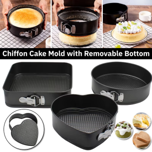 Chiffon Cake Mold with Removable Bottom DIY Leakproof Cakes Pastry Molds Non-Stick Baking Tray & Pan for Oven 戚风蛋糕模具