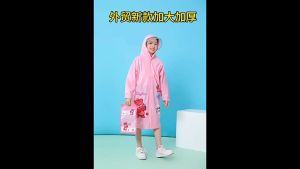 Kids Raincoat Waterproof Hooded Reflective School Outdoor Lightweight Poncho Backpack Cover