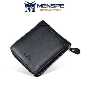 MENSPE กระเป๋าสตางค์อเนกประสงค์สำหรับกระเป๋าสตางค์แบบสั้นสำหรับผู้ชายกระเป๋าสตางค์แบบสั้นแบบย้อนยุคกระเป๋าสตางค์ PU นิ่มจุของได้มาก ID เครดิตใส่บัตรได้เยอะผู้ที่ใส่บัตร Pouch Koin เหรียญหนัง PU กระเป๋าสตางค์ธุรกิจ