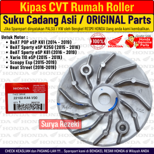 Kipas Rumah Roller CVT Beat Fi Esp POP Street Scoopy Esp Vario 110 Fi Led K44 Original AHM Honda