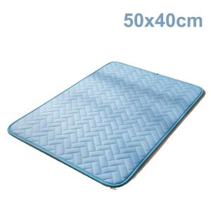 DOOUR Vải lụa băng Thảm làm mát cho chó Tự làm mát Có thể giặt được Giường ngủ cho thú cưng Di động Thoáng khí Chăn giữ ấm cho thú cưng Trong nhà