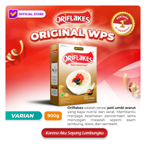 ORIFLAKES SEREAL ASAM LAMBUNG BAHAN UMBI GARUT GLUTEN FREE MENU SEHAT ORIGINAL 900 gram