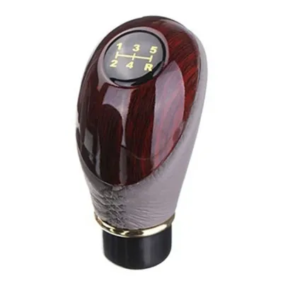 GORGE High Quality Car Accessories Wooden Gear Stick Universal 5 Speed Lever Gear Knob Gear Stick Knob Car Shift Knob Manual Gear Lever
