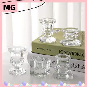 【Magical House】 [ New Hot Fashion] Nến thủy tinh chủ mới lạ Bắc Âu trang trí nội thất nến lãng mạn nến đứng Bàn phụ kiện đám cưới centerpieces đồ trang trí quà tặng