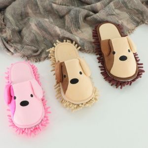 VCH Reusable Mop Slippers Soft Washable Floor Cleaning Slippers Cute Open Toed Floor Polishing Shoe Slippers