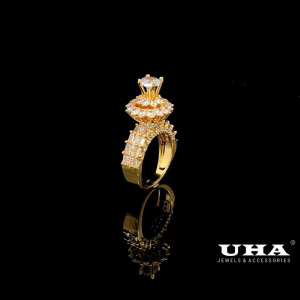 N1118 Nhẫn nữ đính chấu hột cao đá CZ cao cấp sáng lấp lánh