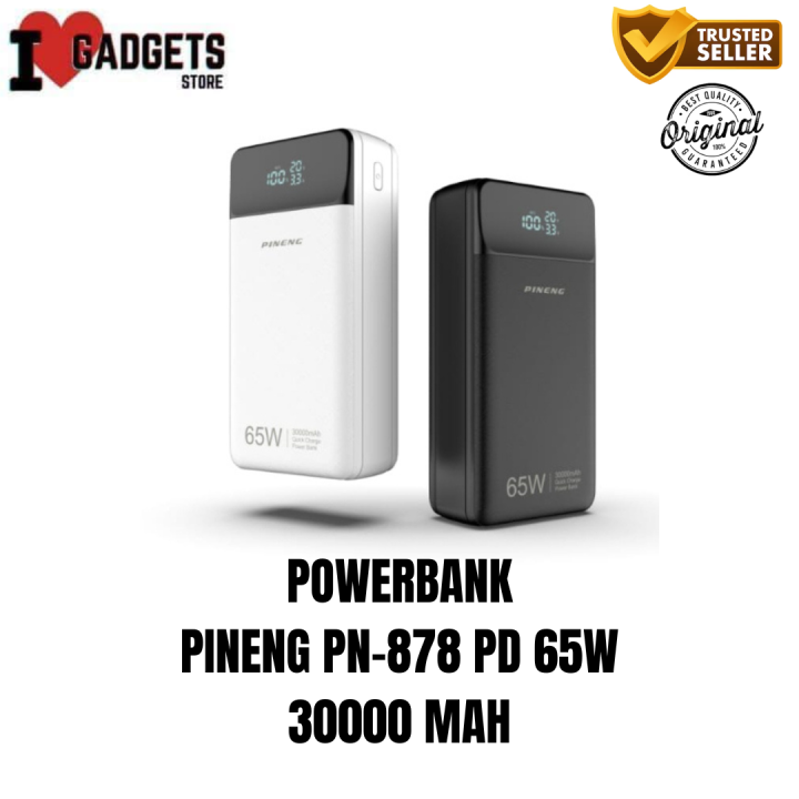 [PINENG] POWERBANK *ORIGINAL* PN-878PD 30000MAH (65W ALSO FOR CHARGING ...