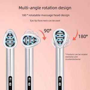 Rechargeable Vibration Under Eye Massager Tool Eye Lift Wand for Dark Circles and Puffiness Facial Neck Sculpting Pen for Fine Lines and Wrinkles (Silver)