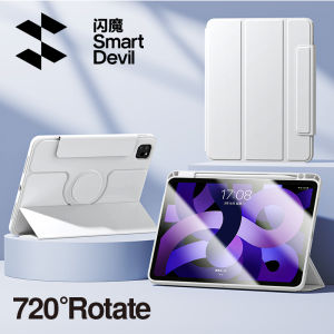 SmartDevil 720° Free Rotation iPad Case for iPad Pro iPad Air 5 iPad Air 4 iPad 10th Gen iPad 7th / 8th / 9th Gen iPad Air 3 iPad Mini 6 iPad Mini 7 13 / 10.9 / 11 / 12.9 / 10.2 / 10.5 / 8.3 inch Folding Protect Case with Pencil Holder Tablet Case