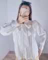 Áo sơmi trắng nơ bèo tiểu thư [100% Ảnh thật shop tự chụp]. 