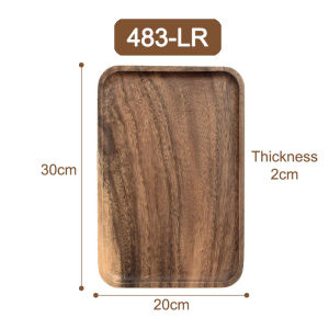 Specool® Japanese Style Wooden Bowls Plates Dinnerware Set Acacia Solid Wood Bowl For Salad Rice Various sizes