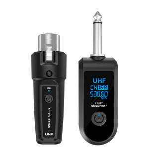 ส่งจากกทม！2/3ชิ้น/ชุด ระบบไมโครโฟนไร้สาย DC 5V สำหรับ6.35MM มีLED อุปกรณ์เสริม ส่งระยะทางไกล50ม.