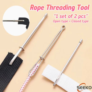 Seeko Needle Threader Threading Device Household Waist Rope Hat Rope DIY Sewing Tools 2pcs/set