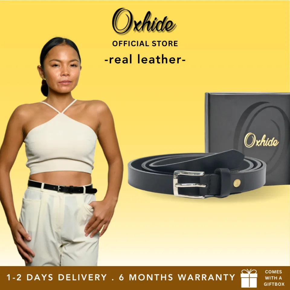 Belt Women - Belt Women Leather - Plus Size Available - Women belt in Full  Grain Leather - Ladies Leather Belt in Black Color - Oxhide LB3-HPOX