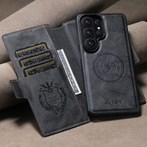 0930[Local Stock] Christmas Halloween Faux Leather Wireless Charging Card Holder Stand Wallet magneticed Flip Cover Phone Case For Samsung Galaxy S26 Ultra S25 S24 S23 h261009