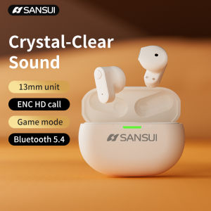 SANSUI Bluetooth TWS Earbuds 2cm Ultra Mini in-Ear Wireless Earphone IPX4 Waterproof Sport Bluetooth Headphones ENC HD Calls