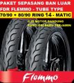 Paket SEPASANG ban luar motor matic FDR Flemmo 70 90 & 80 90 ring 14 ban harian motor mio beat fino. 