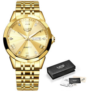 LIGE Business Steel Watch Waterproof Men Couple Classics Design Quartz Watches Wristwatch