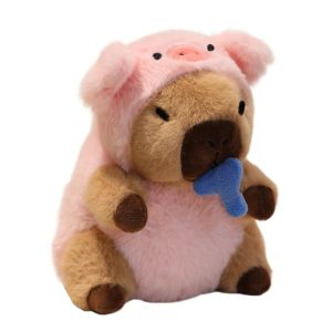 IPIE2 Fluffy Capybara Plush Toy roach Soft Capybara Stuffed Doll Animals Doll Brown Capybara Plush Doll Kids Birthday Gift