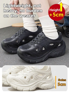 Womens Summer Outer Wear Thick Bottom Sandals Couple Slippers Old Dad Cave Shoes