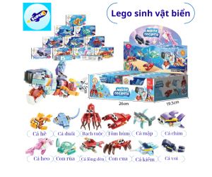 Combo 12 Hộp Lego Đồ Chơi Xếp Hình Lắp Ráp Động Vật Biển Vui Nhộn 12 in 1 SUPER B 2025