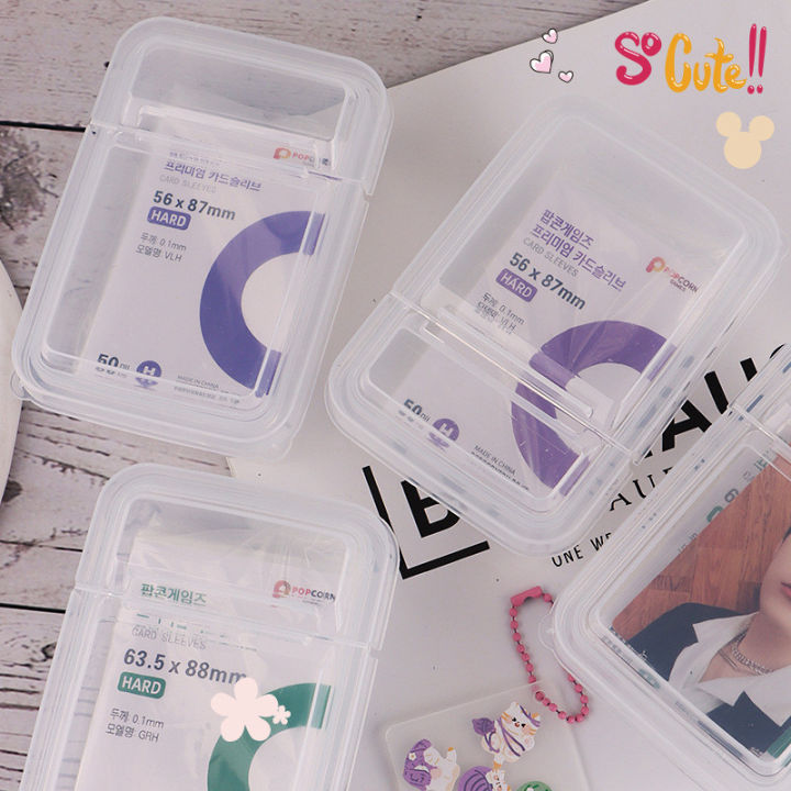 thumbnail image 2 of 1pc Transparent Storage Box Kpop Photocard Box Idol Cards Storage Containers Kpop Album Plastic Stickers Card Organizer Case I.241262981 2 of 14