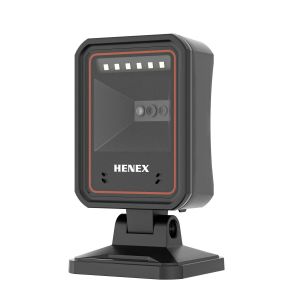 Henex USB Wired Desktop Barcode Scanner 1D/2D Qr Code Reader with LED Light for A4 Size Paper CMOS Source POS System Scanner