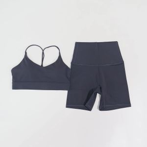 Summer 2Pcs Womens Cross-Back Two-Piece Sports Set Comfortable Yoga Fitness Wear Athletic Apparel Bra And Workout Clothing Set2026