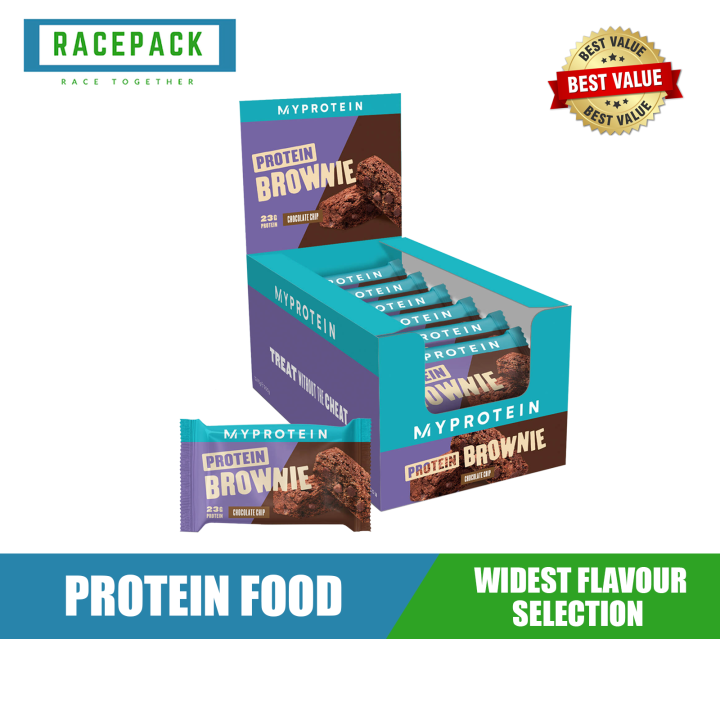 MyProtein Protein Brownie 12 Pack 23g Protein Each 75g Bar Size, Local