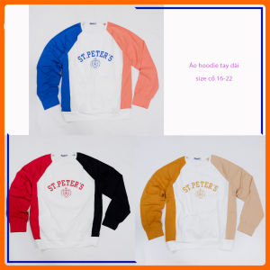 Áo hoddie cho bé Dorobie tay dài cổ tròn size cồ 16-22 ( 40-57 kg)