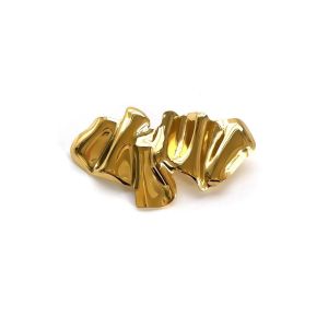 NEXTYOO Metal Irregular Brooches Abstract Gold Plated Geometric Brooches Waterproof Lapel Pins Gifts