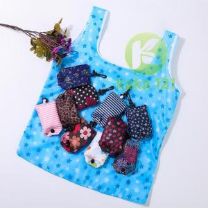 กระเป๋าพับได้ สีสันสดใส ลวดลายสวยงาม พกพาง่าย จุได้เยอะ กระเป๋าช๊อปปิ้ง ถุงผ้าพับได้ KK99.