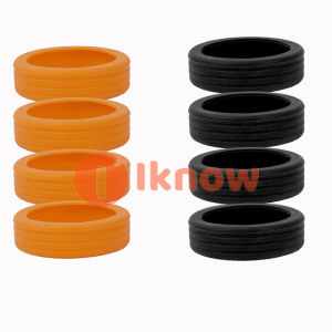 Tôi biết 8 cái/bộ silicon hành lý câm Con lăn ghế xoay bánh xe chống ồn chống chống sốc Ghế Bảo vệ con lăn