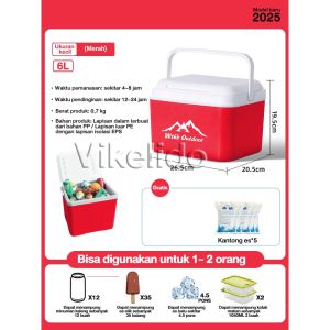 Cooler Box Pendingin Kotak Beku Tetap Segar Wadah Serba Guna Tempat Penyimpanan Es Container Box Es