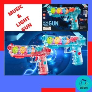 Gear Light Gun with Flash Light - Educational Transparent Playing Gun for Kids - Best Gift for Kids