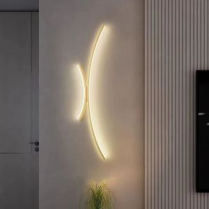 Minimalist Creative Moon-Shaped Bedroom Bedside Lamp Stairway Corridor Wall Lamp Living Room Sofa Background Wall Light