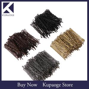[Kupaoge] 100pcs Wedding hair clips barrette รองเท้า Black Side Wire Folder เครื่องมือจัดแต่งทรงผม