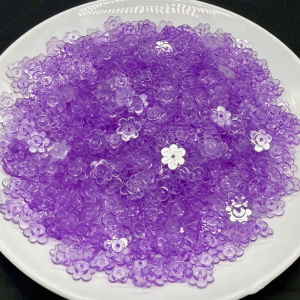 PUZHE 100g Crunchy 6 Petal Flower Particles 10mm Slime Fillers Stuffing Building Blocks Durable Pinch Squeeze Ball Fillers Craft Accessories