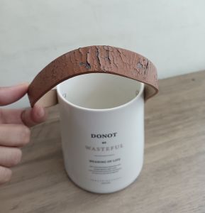 Tempat Sendok Garpu Vas Bunga Nordic Ceramic Cutlery Storage with Leather Handle
