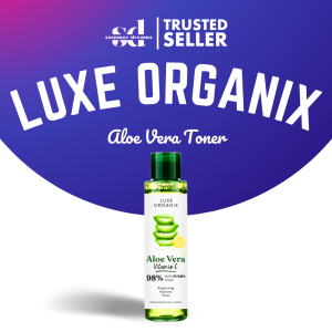 LUXE ORGANIX Aloe Vera Calming Toner 150mL – Alcohol-Free Brightening & Hydrating Toner with Vitamin C